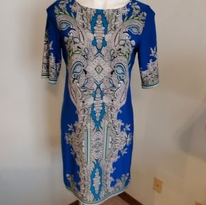 Royal Blue Paisley Tunic Dress Size 6